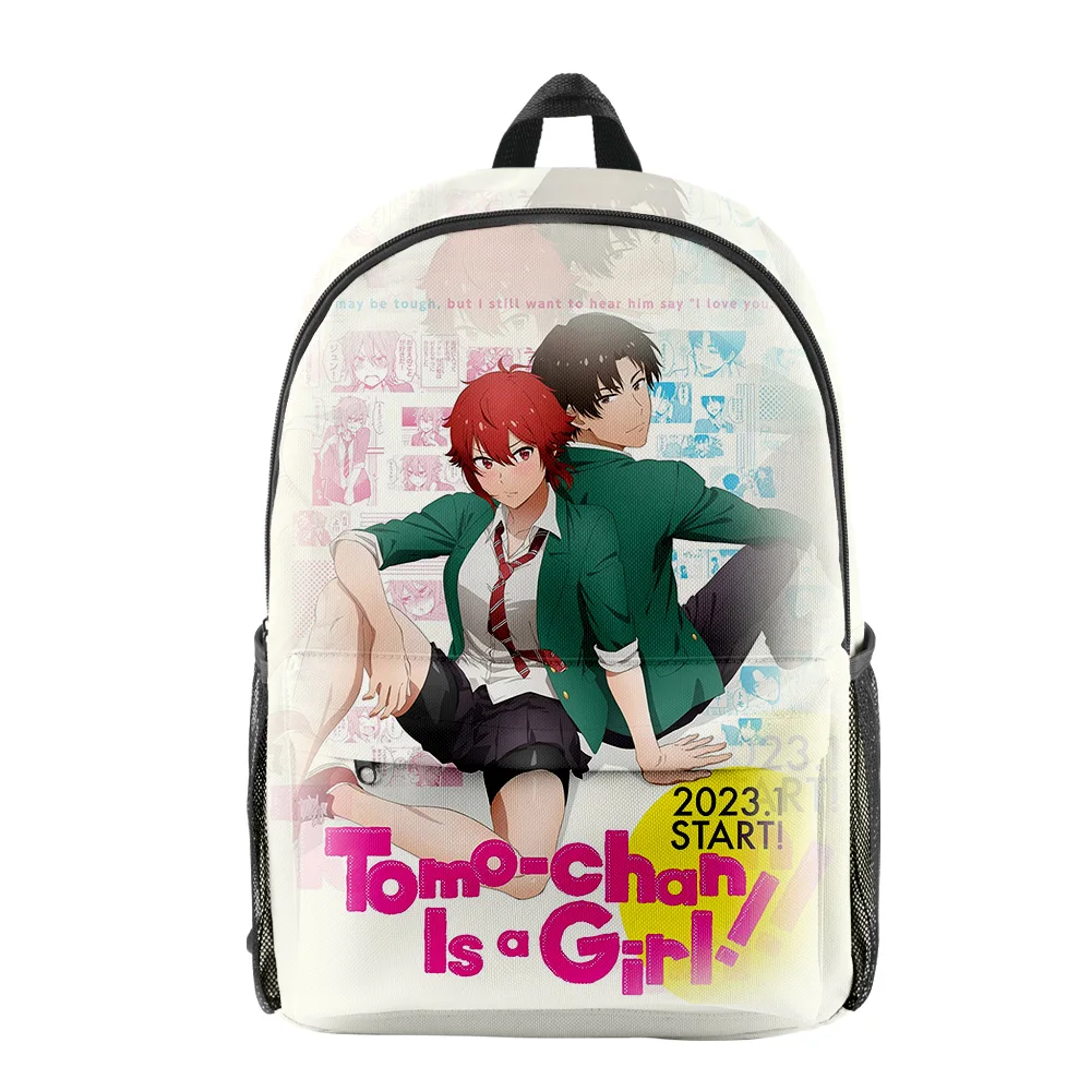 

Tomo-chan Is a Girl Anime Backpack Student School Bag Unisex Daypack Zipper Traval Bag 2023 New Manga Harajuku Bag