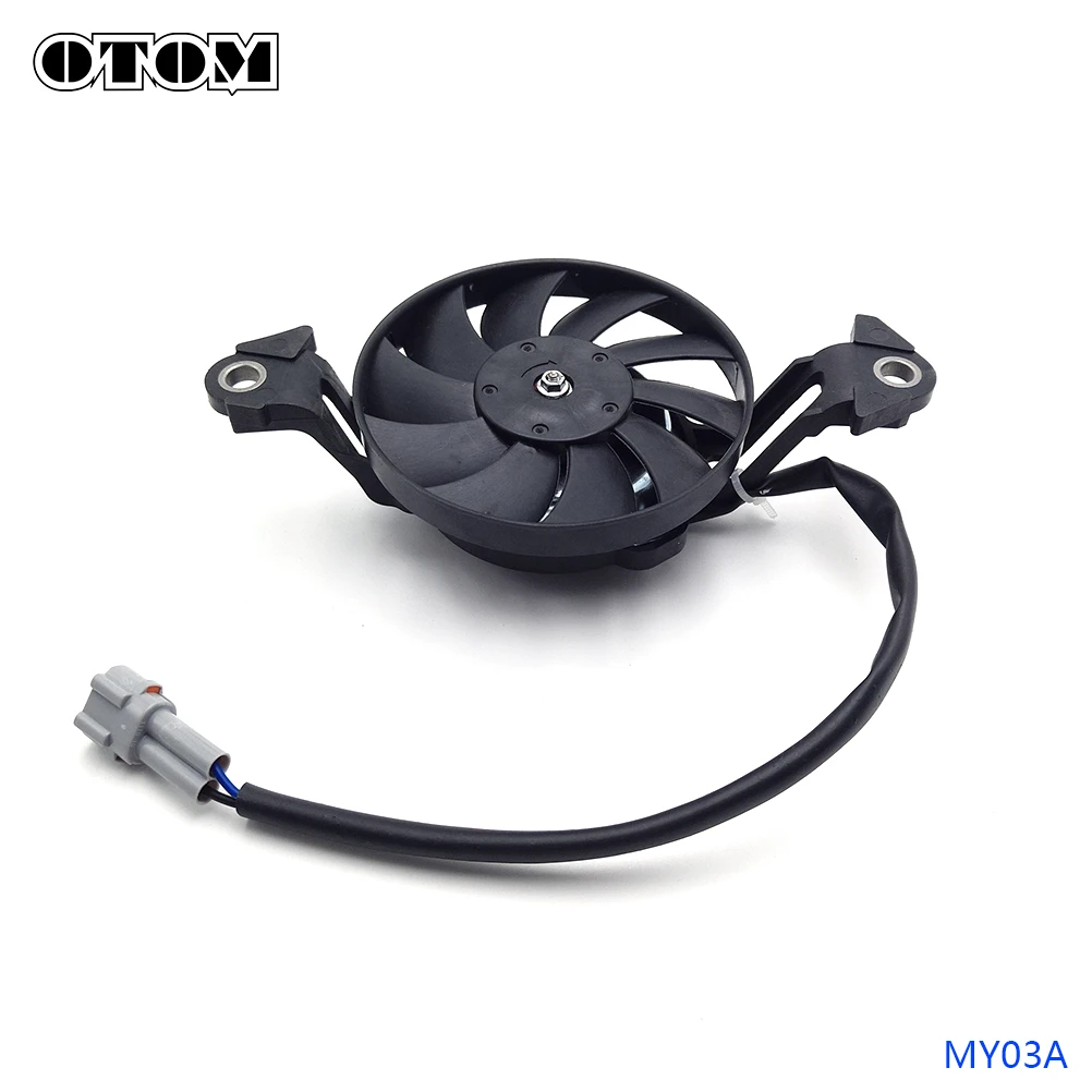 OTOM Motorbike 12V Motorcycle Cooling Fan Oil Cooler Engine Electric Radiator Water Tank For KTM CRF YZF KXF RMZ Pit Dirt Bikes