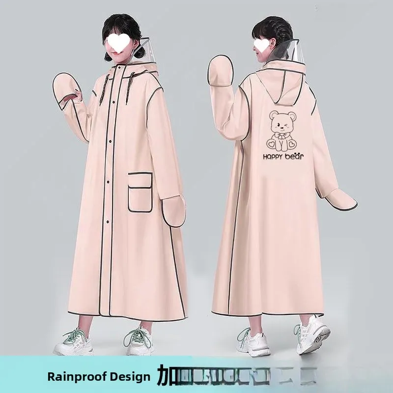 롱 유니섹스 전기 자전거 레인코트 전신 자전거 라이딩 커버 발 보호대 신형 성..