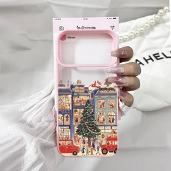 Christmas Tree Pattern Shockproof Phone Case with Snow Scenery Design - iPhone 12 Mini (Style 1)