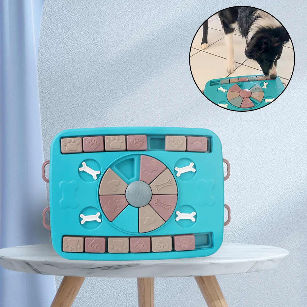

Pet Puzzle Toys Slowly Eating Bowl NonSlip Slow Feeder Pet Cat Dogs Training Game Increase IQ Interactive Food Dispenser