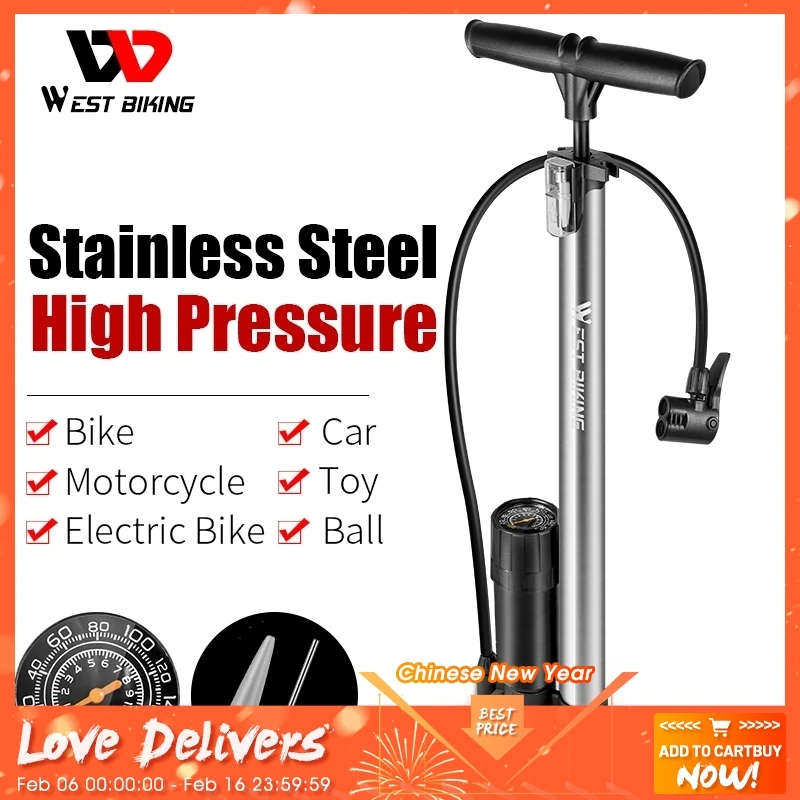 Nuova Pompa Per Bici Super Hand Air Floor Pump Pneumatico Per Bicicletta Con Gauge Schrader Presta Valve Accessori Per Biciclette Bicicleta Bomba