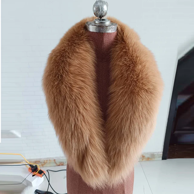 Getalty Real Mink Fur Men Collar Winter Warm Scarf for Men's Coat