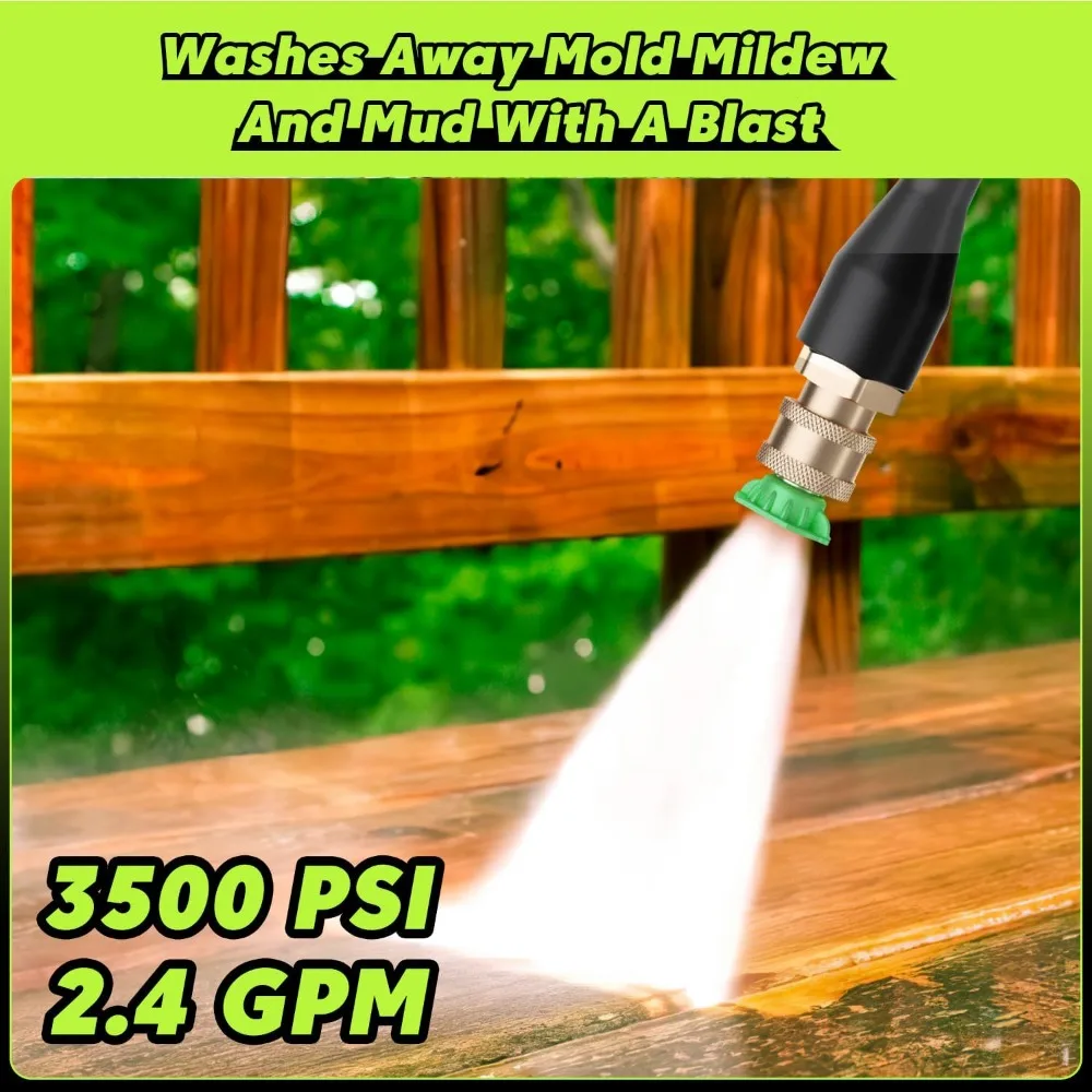 Electric Pressure Washer, Foam Cannon, 2 Different Pressure Tips, Power Washer, 3500 PSI 2.4 GPM