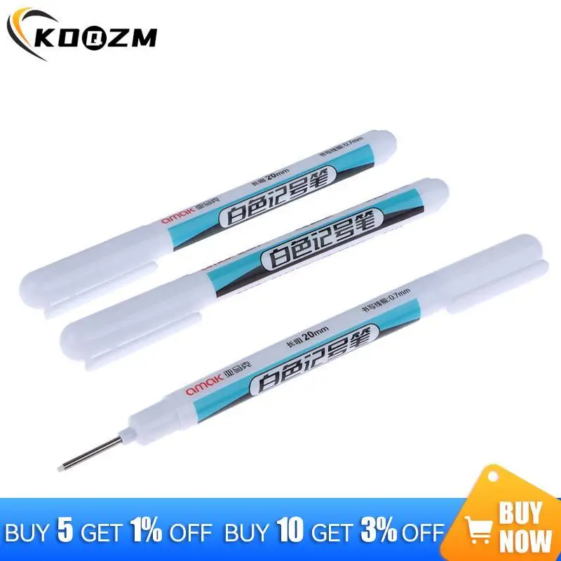 

3PCS White Permanent Marker Pens Paint Markers For Wood Rock Plastic Leather Glass Stone Metal Art Supplies