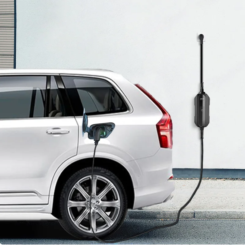 

CE/TUV Certified Level 1 2 Portable EV Charger Type 1 To Schuko 16A Adjustable Home EV Charger Mobile Charging Station