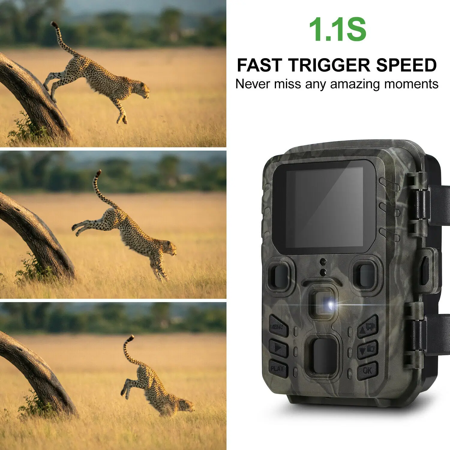 Hunting Trail Camera 20MP 1080P Outdoor Wildlife Cameras Scouting Surveillance Mini301 Night Vision Photo Trap with PIR Sensor