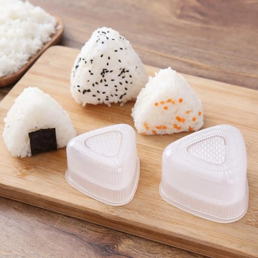 

2Pcs Sushi Mold Triangle Japanese Style Non-sticky DIY Food Grade Plastic Press Onigiri Rice Ball Maker Sushi Tools