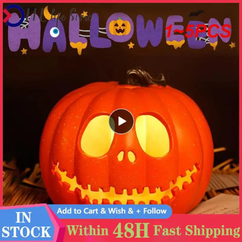 

1 ~ 5 шт., светодиодная лампа в виде тыквы на Хэллоуин