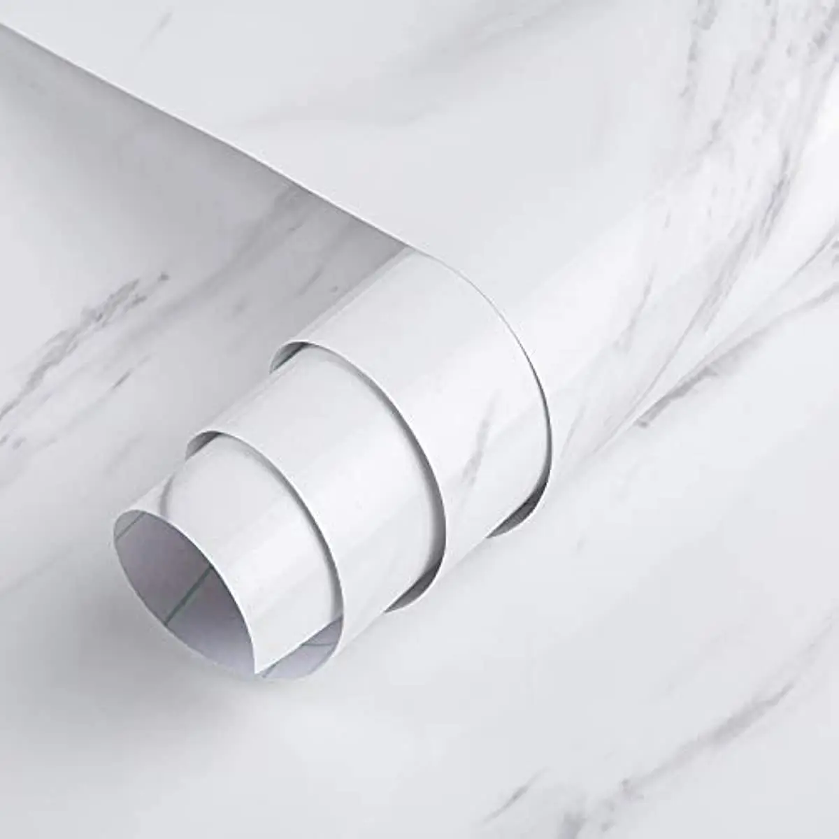 White Marble Wallpaper Glossy Peel and Stick Granite Wall Paper Waterproof Countertop Contact Paper Self Adhesive Wall Sticker wall stickers