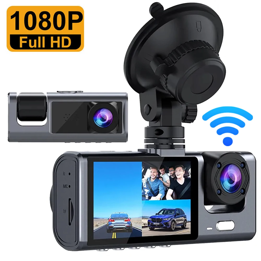 Автомобильный видеорегистратор с Wi-Fi, видеорегистратор 1080P HD, Автомобильный видеорегистратор с камерой заднего вида, черный ящик, Автомобильный видеорегистратор, автомобильные аксессуары, ночное видение