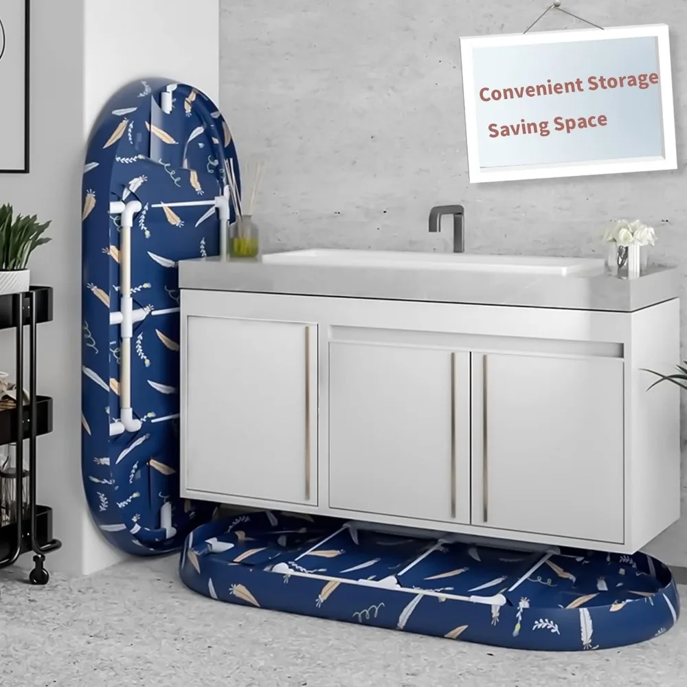 Portable Bathtub, Foldable Freestanding Bathtub, Japanese Soaking Tub, Shower Stall Bathtub, Bathroom Folding SPA Tub For Adults 6