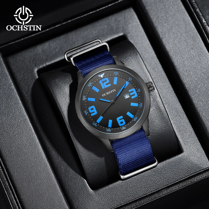 Hot OCHSTIN 2024 Trendy Multifunction Automatic Quartz Movement Waterproof Watch Men's Quartz Watch