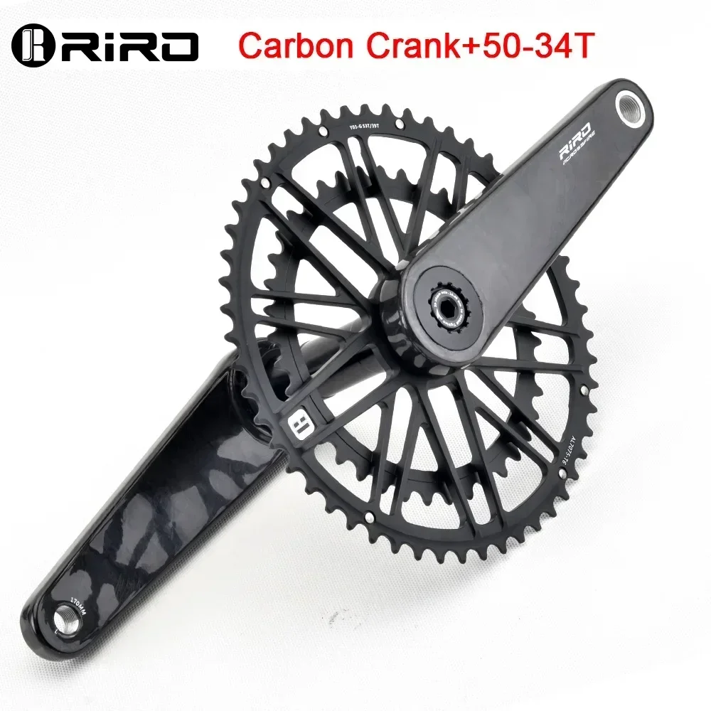 RIRO カーボンクランク 165mm DUB28.99mm 50/34 軽量 カーボン