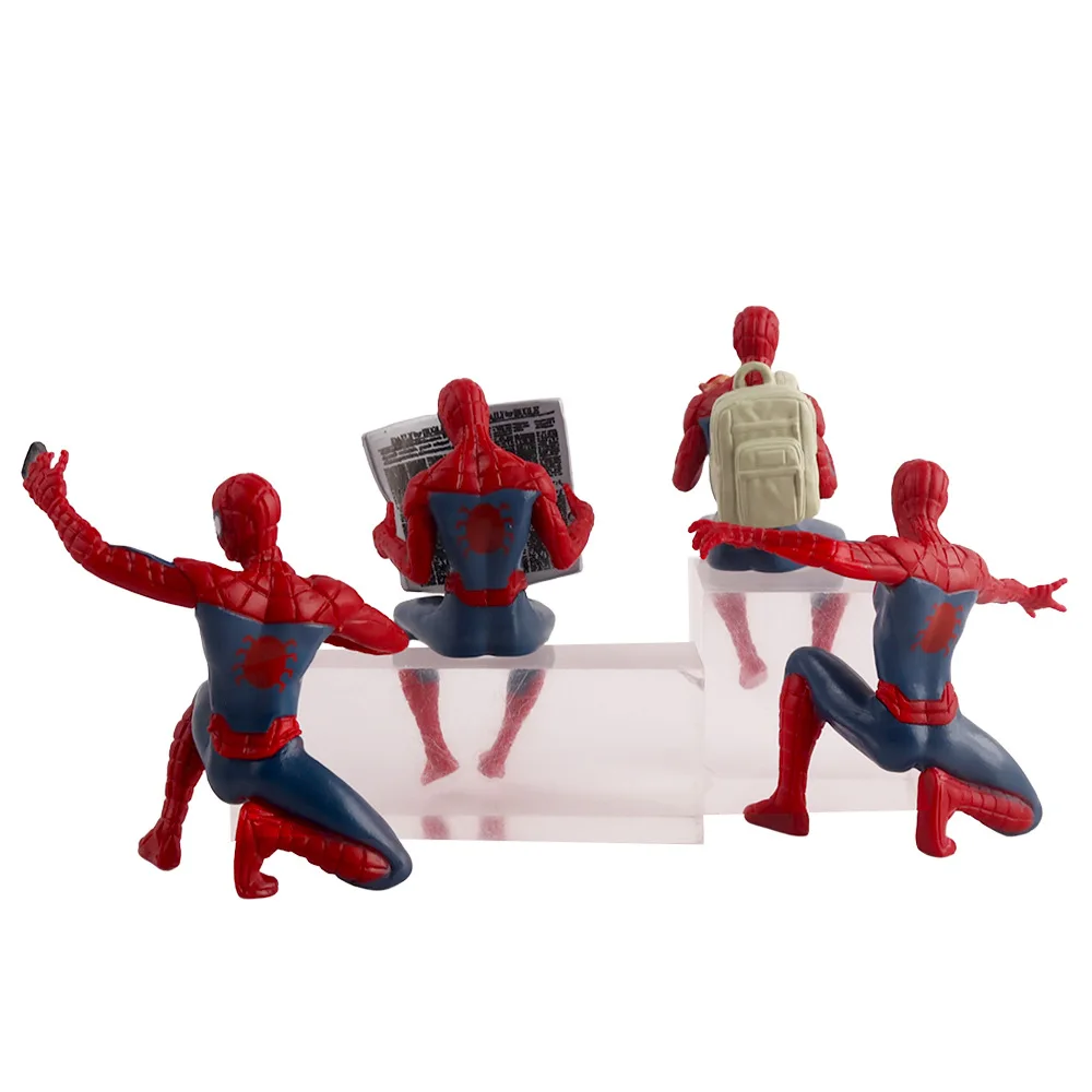 y HOT Hasbro 마블 스파이더맨 슈퍼히어로 스파이더맨 7-9cm 액션 피규어 스파이더맨 애니메이션 컬렉션 미니 장난감 모델 어린이 선물