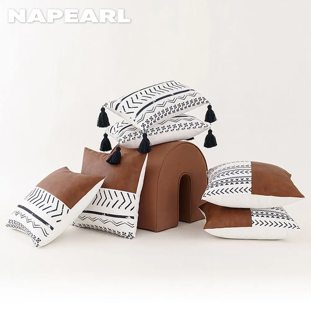 

Кожаная подушка NAPEARL, домашний декор, наволочка, декоративная Женская Подушка, 1 шт.