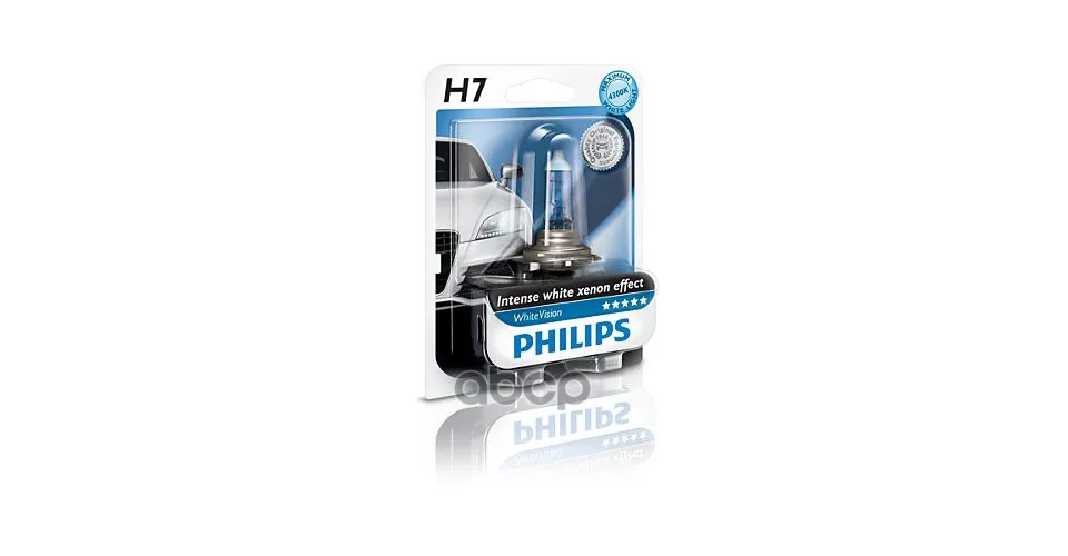Лампа H7 12V 55W WhiteVision блистер 1 шт. Philips арт. 12972WHVB1 |