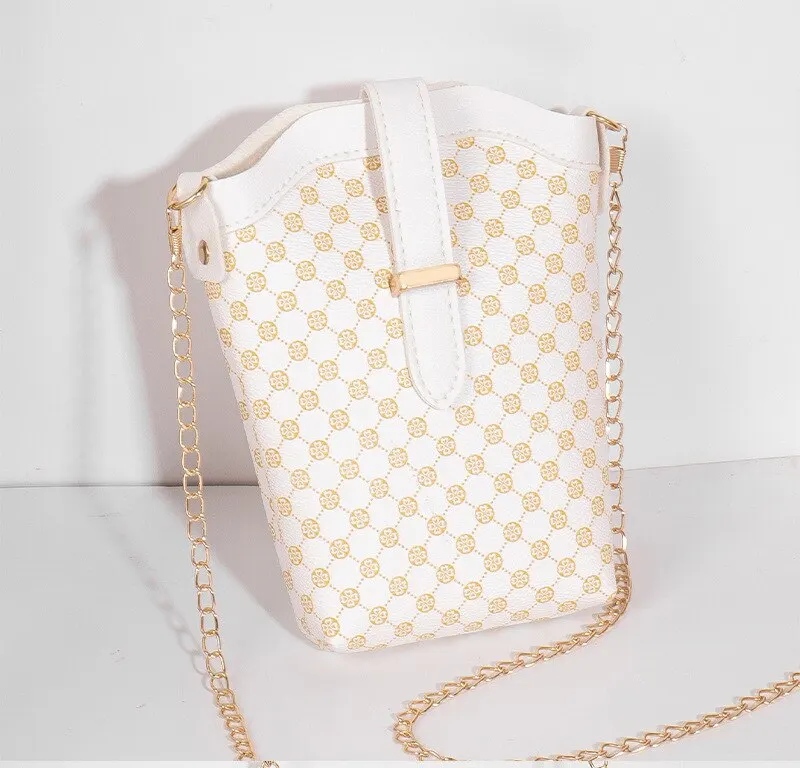 S09391b51aa8c4477b9562ee27624c0c7E New Fashion Plaid Polka Dot Print Single Shoulder Bag Casual Oblique Chain Crossbody Mini Small Bucket Bag Mallzona
