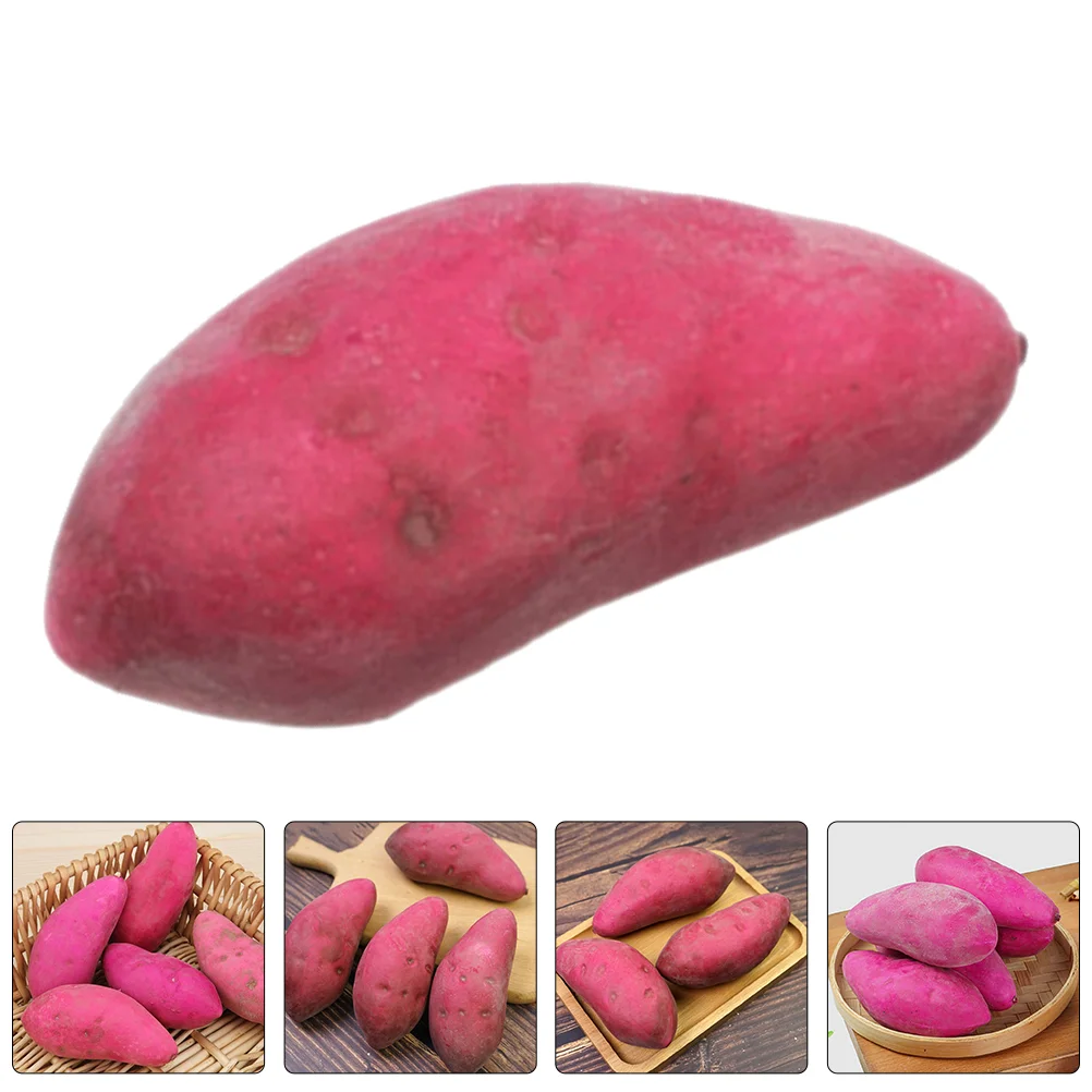 

3 Pcs Purple Sweet Potato Artificial Vegetable Decorations Models Fake Foams Simulation Fake Vegetable Models Simulation