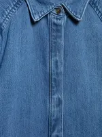 TFAFXY 2025 Spring Summer Casual Women's Denim Blouse Collar Single Breasted Loose Blouse New Fashion Shirts - Image 4