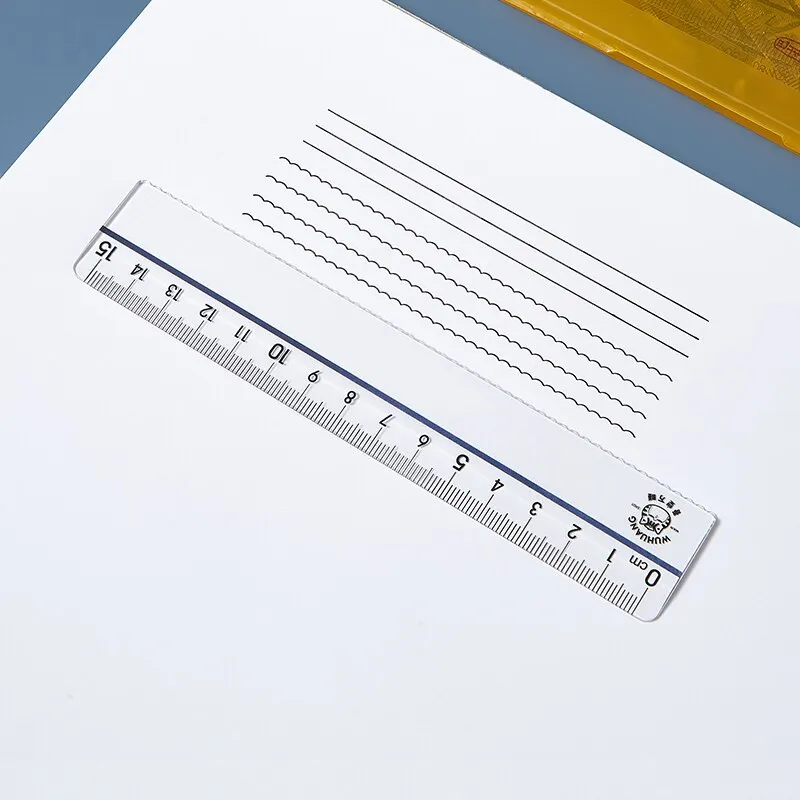 4pcs/Set Plastic Ruler Set Geometry Maths Drawing Carton Cat Stationery Rulers Mathematical Tool for School Student Supplies