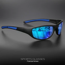 Men's Polarized UV Protection Wrap - Around Sports Sunglasses (C4 Blue)