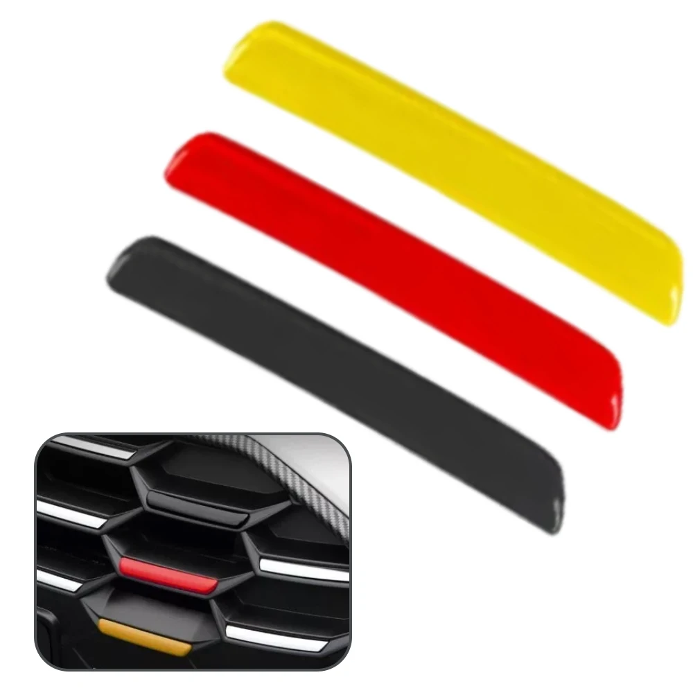 Vibrant Car Grille Trim Strips - Set of 6 Decorative Stickers