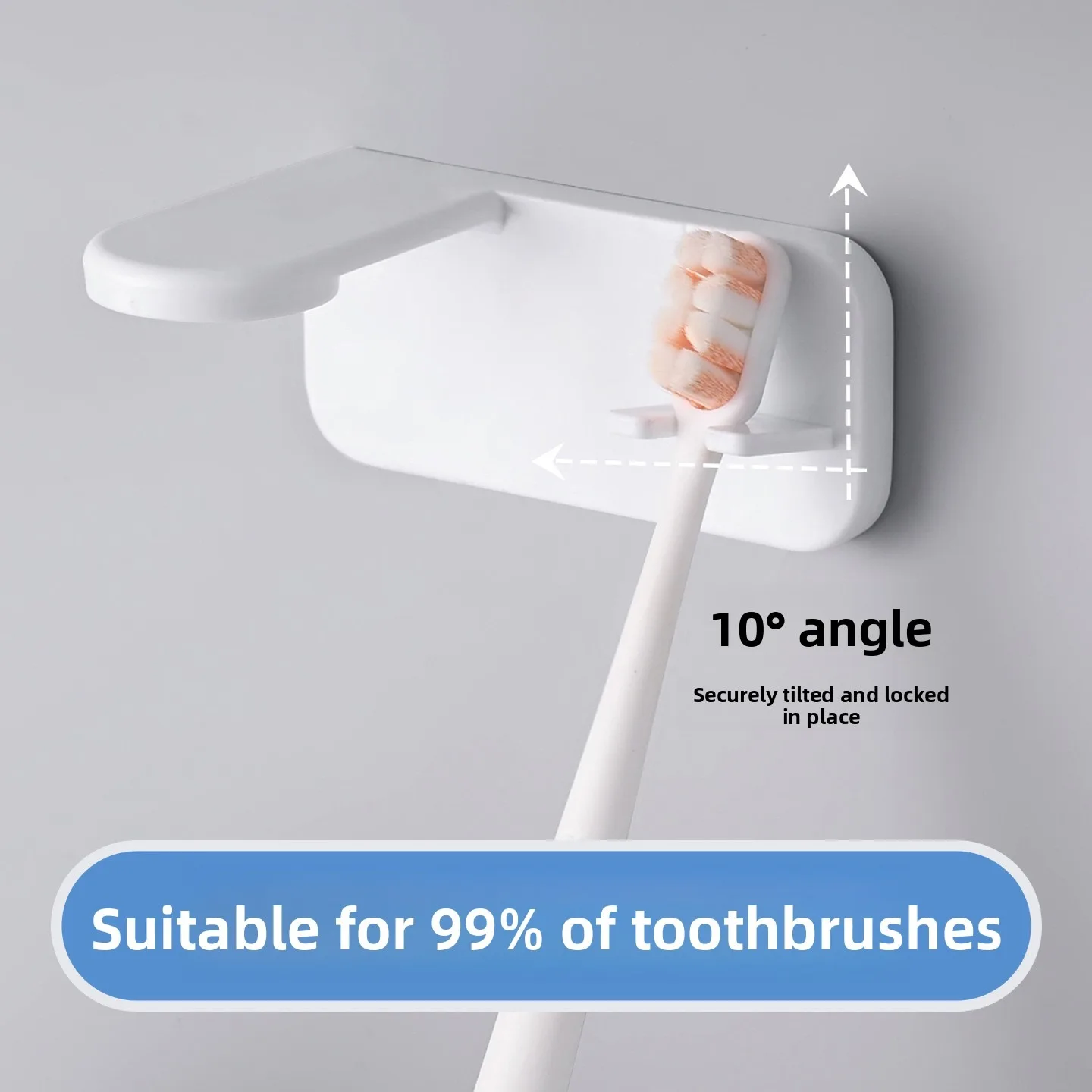 Portaspazzolino magnetico, semplice supporto per spazzolino, bicchiere per spazzolino da parete, senza forature, bicchiere per lavaggio invertito_voghion.com