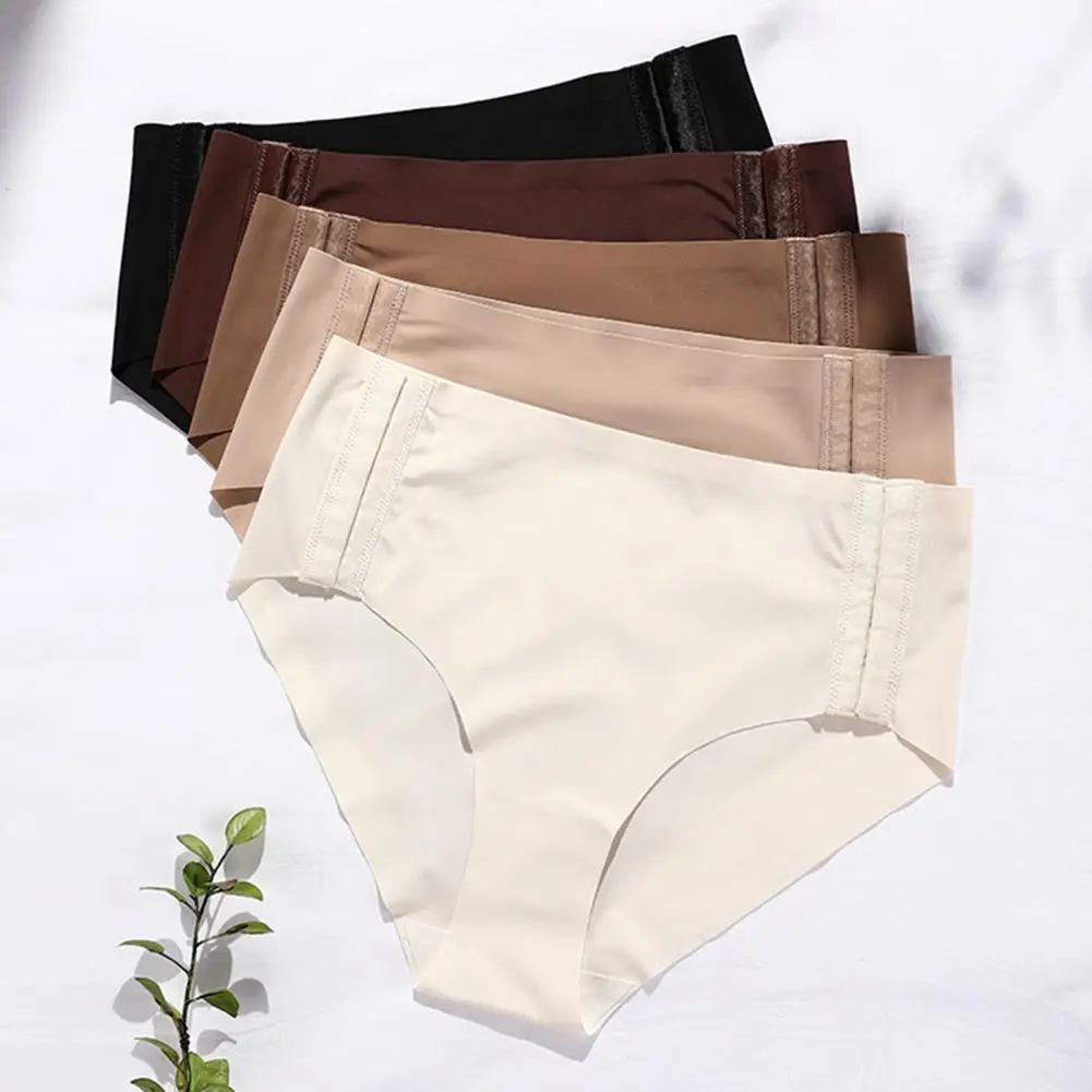 

Fashion Women Underwear Panties Hip Lifting Panties Smooth Ice Silk High Rise Briefs