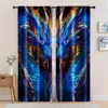 2pc, Scene Curtain Fashion dragon totem print Durable Polyester,Without Electricity Family Party Use for Holiday Parties, Home 1