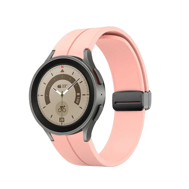 Magnetic Clasp Silicone Band Strap with Classic Design