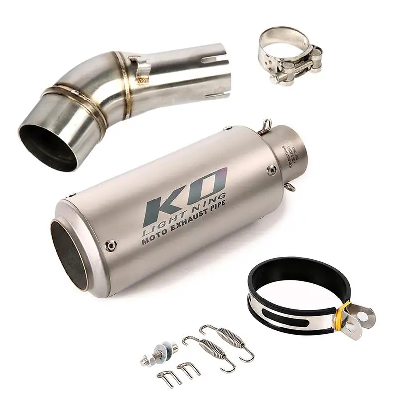 51MM Exhaust Pipe FOR KAWASAKI Z250SL Any Year Motorcycle Escape Muffler Mid Link Pipe Slip On With DB Killer Stainless Steel - Image 4
