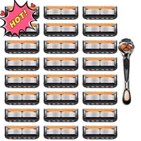 48PCS Men's Fusion Razor 5-layer Men's Razor Fusion Pro Power Shaving Shaver Male Face Beard Hair Trimmer Blades Replacement 1