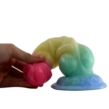 NNSX Dog Animal Dildo Knot Flexible Dick Sex Toys for Women  with Suction Cup Silicon Penis Masturbator Erotic Product Sexyshop 3