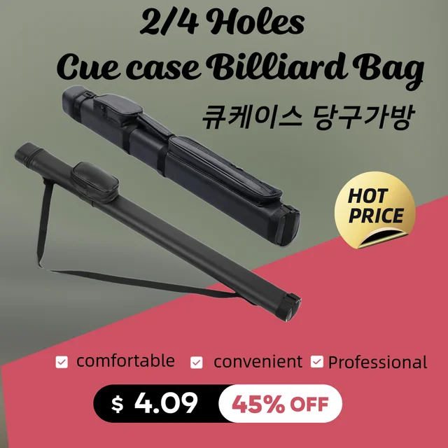 Étui de transport pour queue de billard portable, boîte de rangement pour  accessoires de table de billard, sac de transport pour anciers de queue de billard  pour voyage, 2 mégots, 2 douzaines - AliExpress