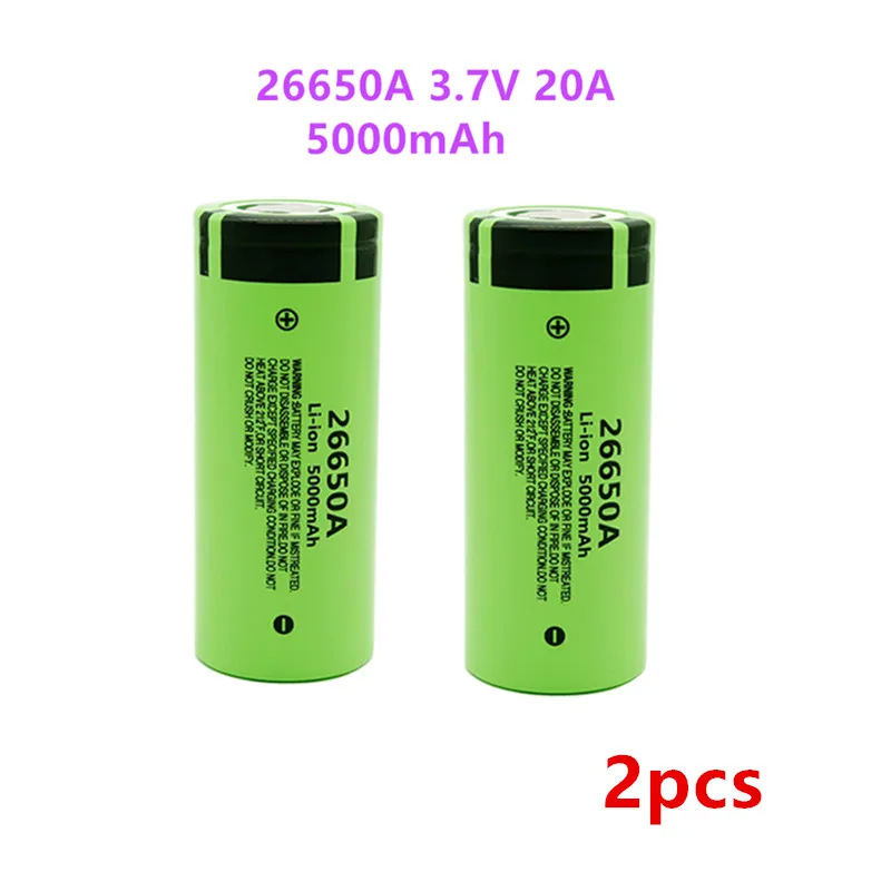 

2023 NEW 26650A 3.7V 5000mAh Battery High Capacity 26650 20A Power Battery Lithium Ion Rechargeable Battery for Toy Flashlight