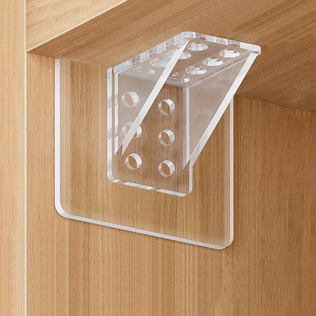 4Pcs Adhesive Shelf Bracket, Shelf Pegs for Shelves,Shelf Support Peg,  Clear Plastic Adhesive Pegs Hanger for Kitchen Bathroom Bookcase Wardrobe -  Yahoo Shopping