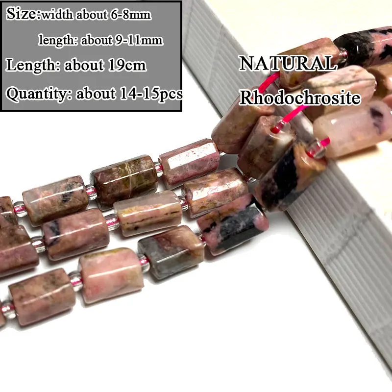 Rhodochrosite Faceted Rondelle Large Hole Size Beads 4 mm - 1 mm