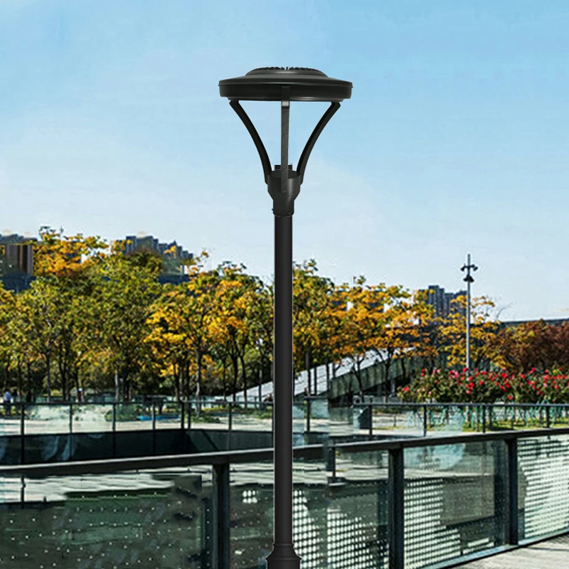 현대 Led 램프 직경 50.5Cm 20W 30W 40W 검은 높은 극 정원 공원 해변 교통 도로 집 조명 앞에