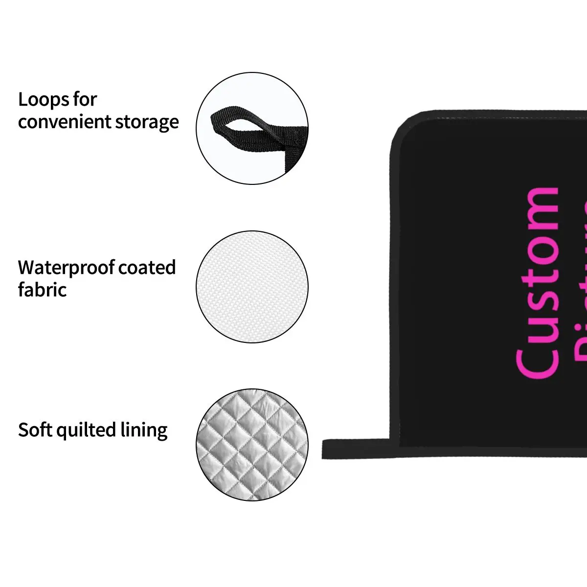 Custom Photo Logo Oven Mitts and Pot Holders Heat Resistant Kitchen Gloves Potholders 4pcs Sets for Cooking Baking Grilling