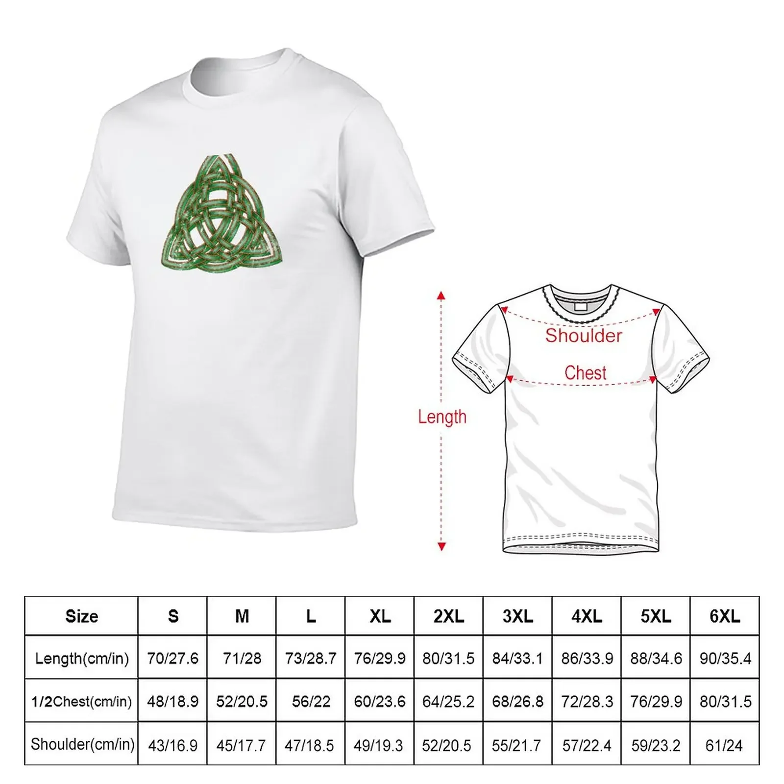 Emerald Green Irish Celtic Trinity Knot Distressed T-Shirt 2