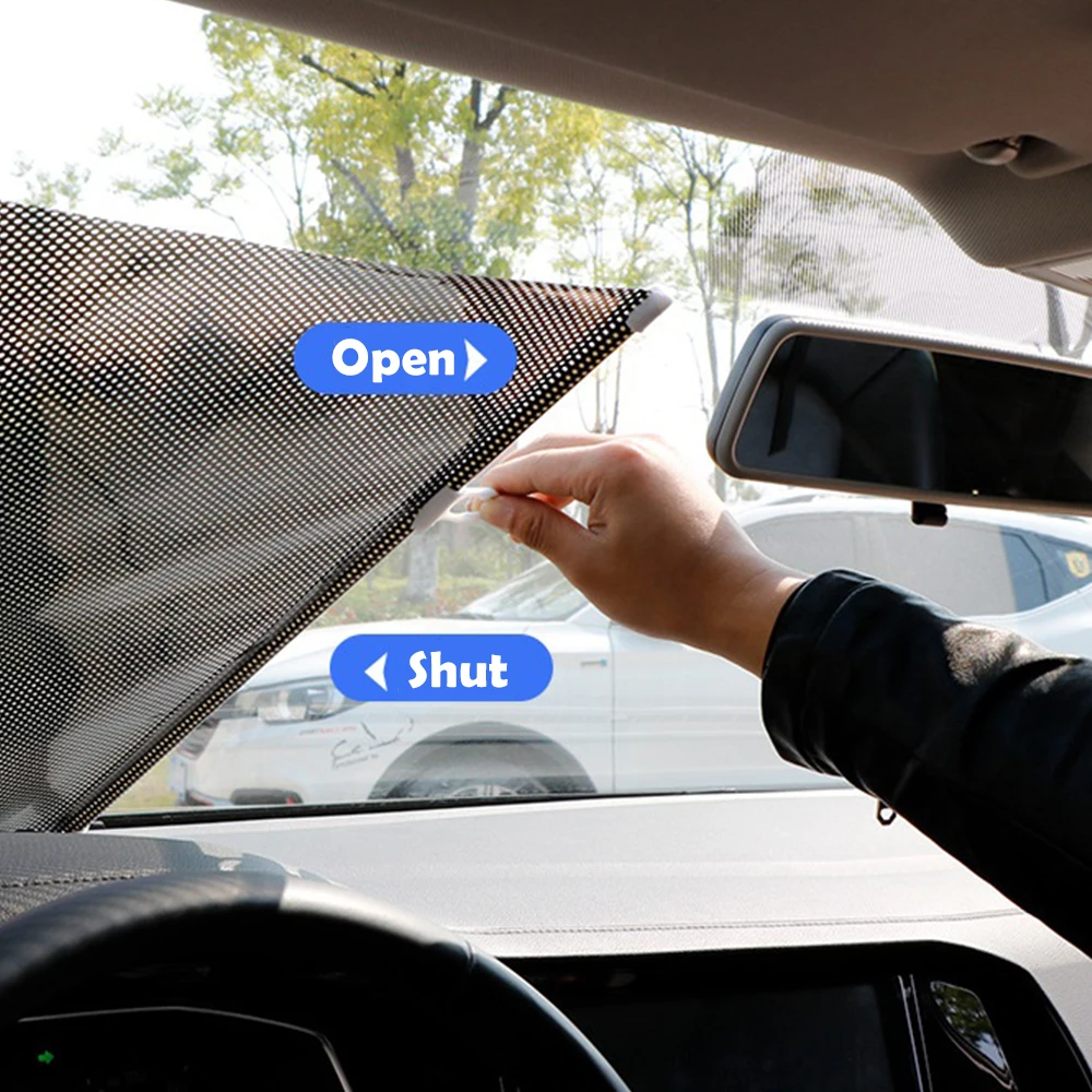 Roller Blinds Universal Sunshade for Car Bedroom Kitchen Office