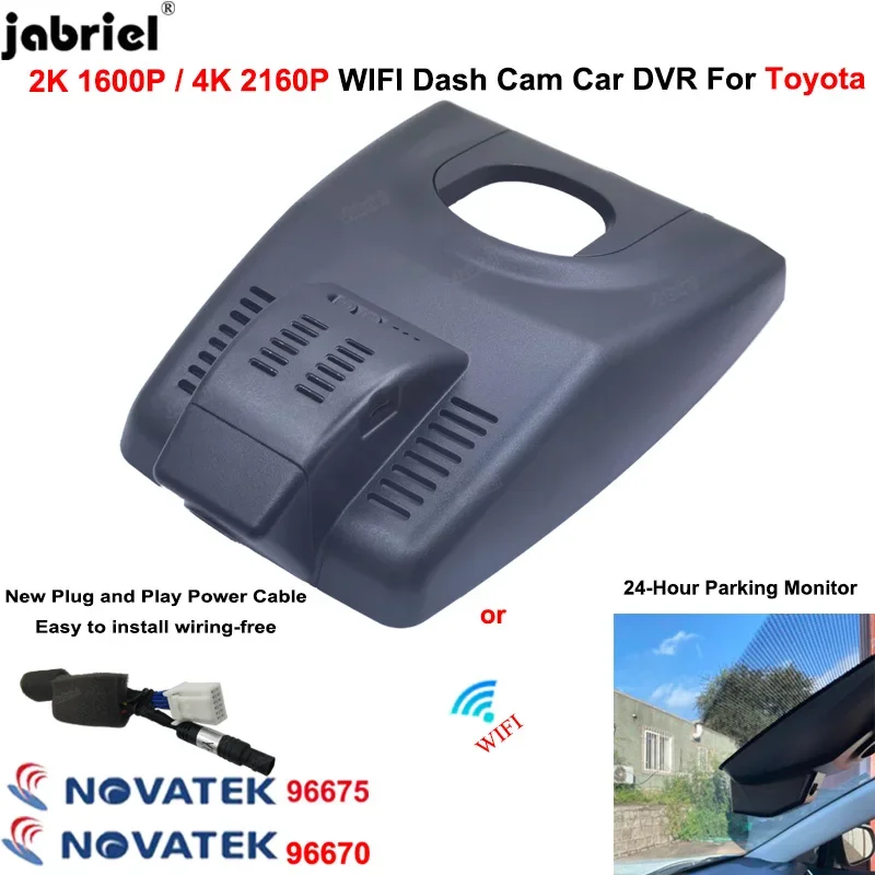 

4K WiFi Dash Cam Camera Plug and Play 2K Car DVR Recorder For Toyota Rav4 RAV 4 Venza Harrier 2022 2023 2024 2025 APP Control