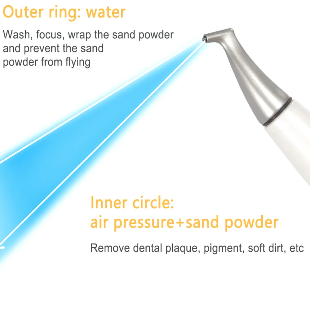 Dental Air Polisher Teeth Polishing Whitening Sandblaster Airflow Prophy Jet Handpiece Sandblasting Machine
