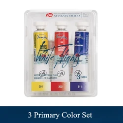 Premium Russian White Nights Watercolor Set - 12/24 Vibrant Colors, 10ml Tubes, Ideal (3 primary color)