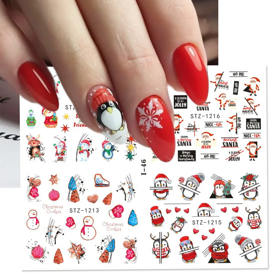 Nail Stickers Waterslide Nail Decals Penguin Christmas Nail Decals Nail Art  Supplies and Accessories Nail Decals Nail Art Accessories silver-trend.com