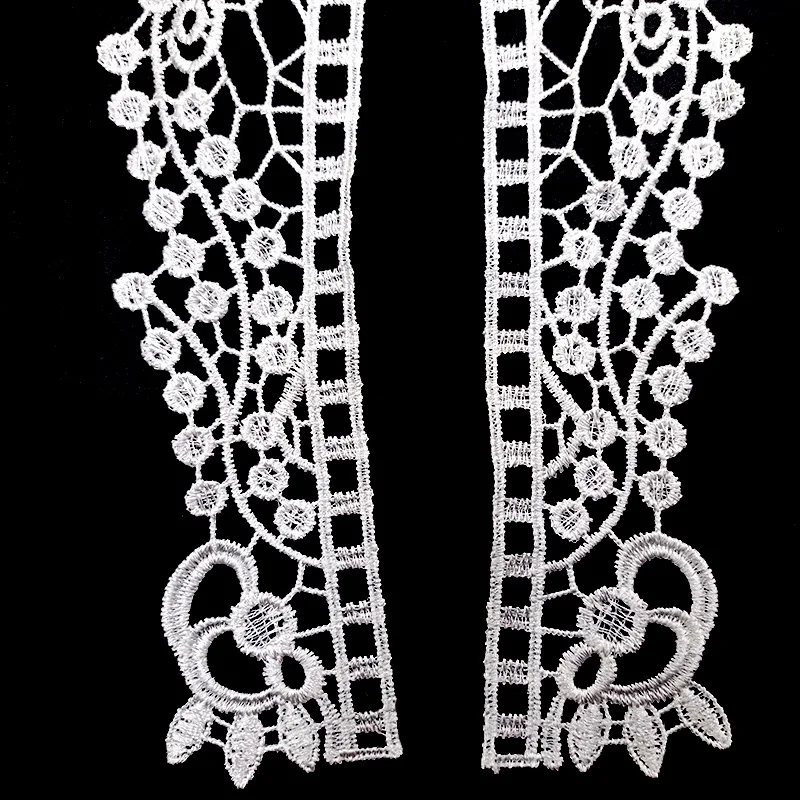 1 Pair Fake Collar Chest Collar To Flower Open Flower Lace Water Soluble Hollow Corsage DIY