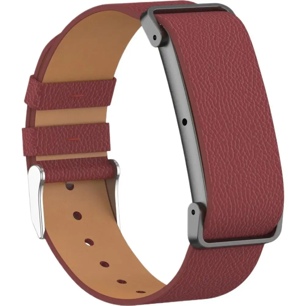 Premium Leather Watch Strap - Elegant Replacement Band with Metal Frame