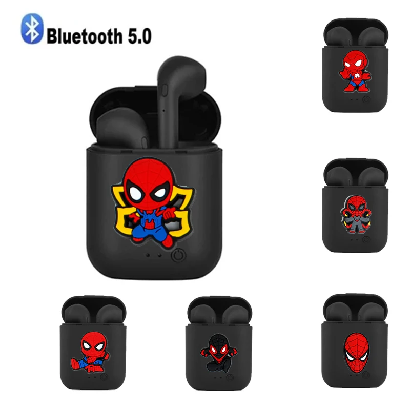 Disney Spider Man Cuffie Bluetooth Wireless Stereo 5.0 Bluetooth Universale Xiaomi Huawei Iphone Sport Mini Telefono Bluetooth