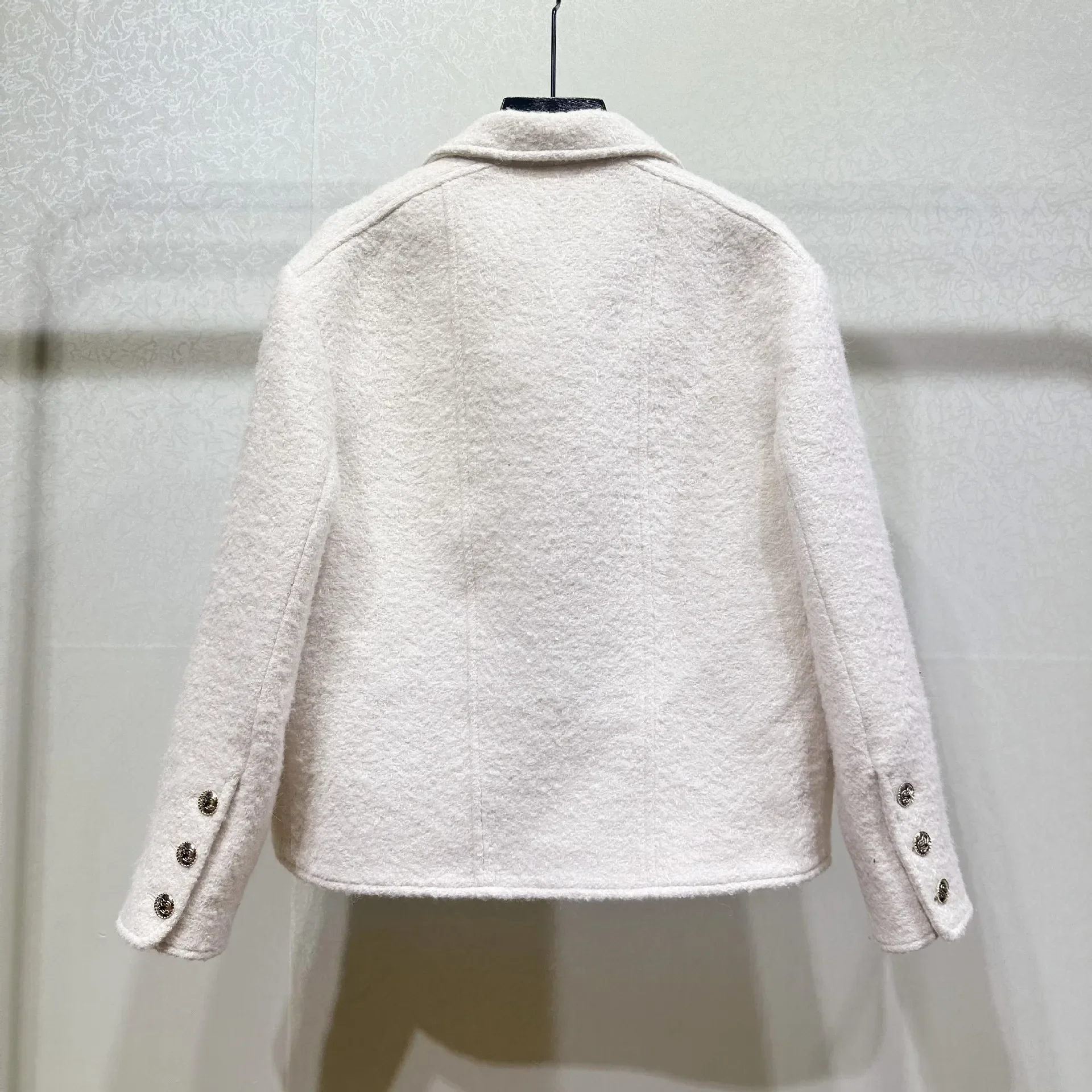 

Autumn and Winter New Women Tweed Lapel Short Loose Jacket
